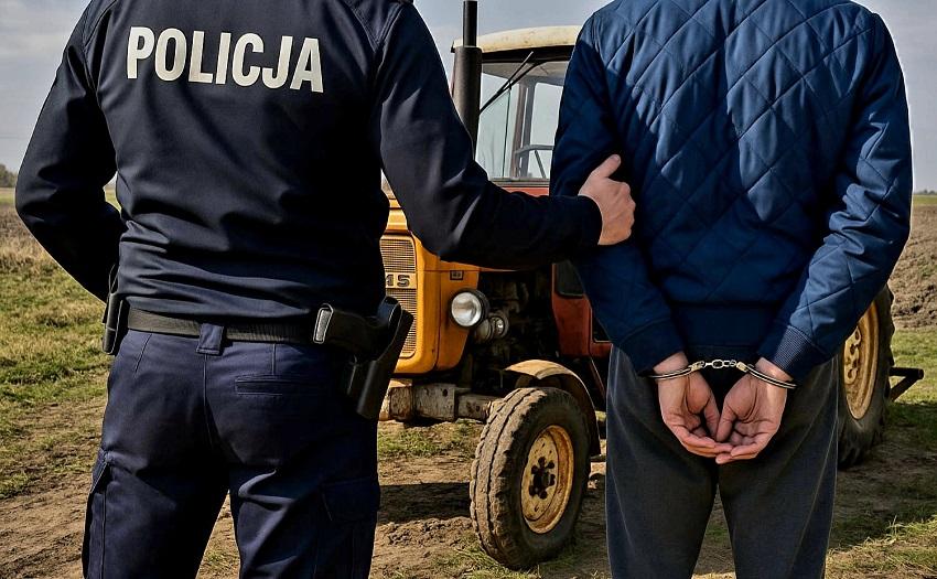 Ursus bez świateł i kierowca z zakazem. Poszukiwany listem gończym zatrzymany przez policjantów