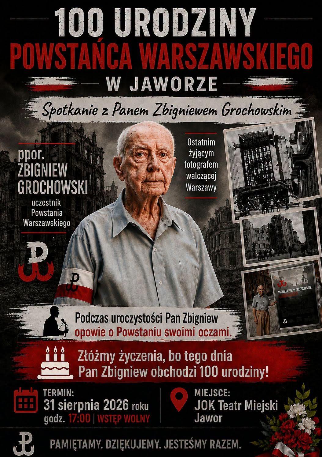 Wyjątkowy jubileusz w Jaworze. Powstaniec Warszawski Zbigniew Grochowski będzie świętował 100. urodziny